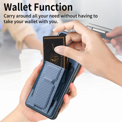 Carbon Fiber Fold Stand Elastic Card Bag Phone Case, For Google Pixel 11 Pro XL, For Google Pixel 11, For Google Pixel 11 Pro, For Google Pixel 10a, For Google Pixel 10 Pro XL, For Google Pixel 9a, For Google Pixel 9 Pro XL, For Google Pixel 10 / 10 Pr...