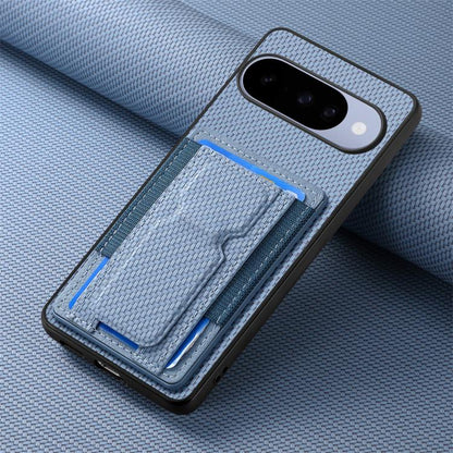 Carbon Fiber Fold Stand Elastic Card Bag Phone Case, For Google Pixel 11 Pro XL, For Google Pixel 11, For Google Pixel 11 Pro, For Google Pixel 10a, For Google Pixel 10 Pro XL, For Google Pixel 9a, For Google Pixel 9 Pro XL, For Google Pixel 10 / 10 Pr...