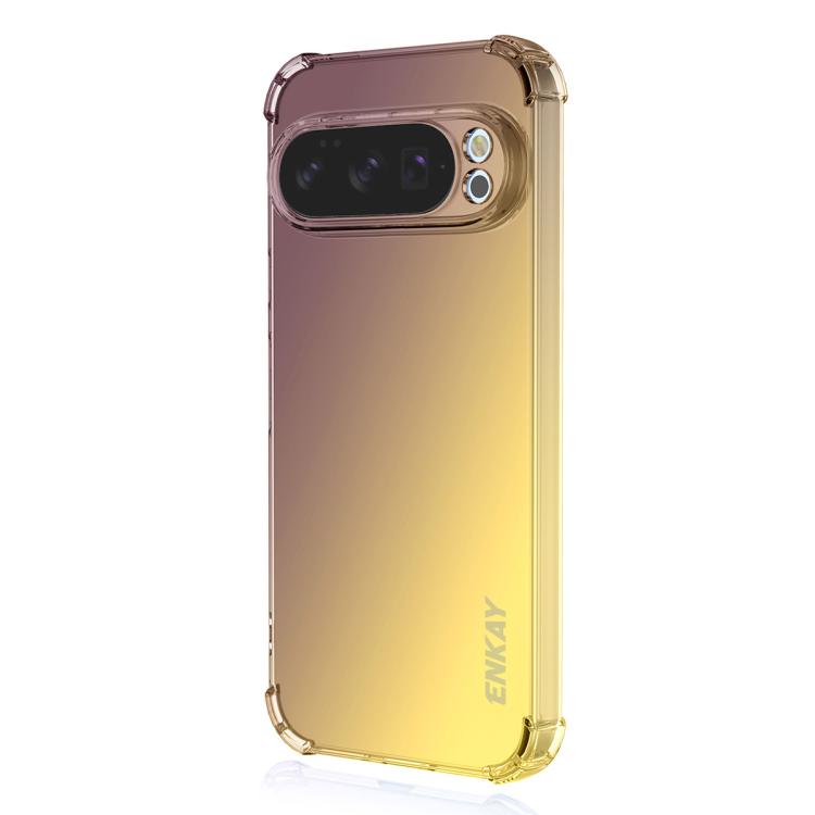 ENKAY Hat-Prince Gradient Airbag TPU Phone Case, For Google Pixel 11a, For Google Pixel 10 Pro XL, For Google Pixel 9a, For Google Pixel 9 Pro XL, For Google Pixel 10 / 10 Pro, For Google Pixel 9 / 9 Pro