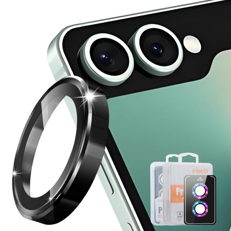 ENKAY Hat-Prince 9H Rear Camera Lens Aluminium Alloy Tempered Glass Film, For Galaxy S26 FE, For Galaxy Z Fold8 Ultra 5G, For Galaxy Z Flip8 5G, For Galaxy A27 5G, For Galaxy S25 FE 5G, For Galaxy Z Fold7, For Galaxy Z Flip7, For Galaxy A37 / A57