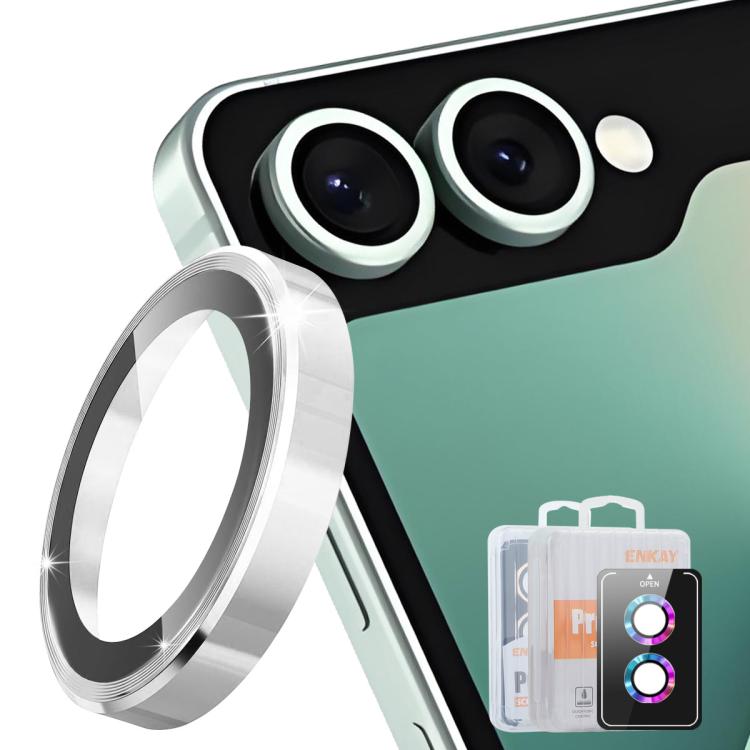 ENKAY Hat-Prince 9H Rear Camera Lens Aluminium Alloy Tempered Glass Film, For Galaxy S26 FE, For Galaxy Z Fold8 Ultra 5G, For Galaxy Z Flip8 5G, For Galaxy A27 5G, For Galaxy S25 FE 5G, For Galaxy Z Fold7, For Galaxy Z Flip7, For Galaxy A37 / A57