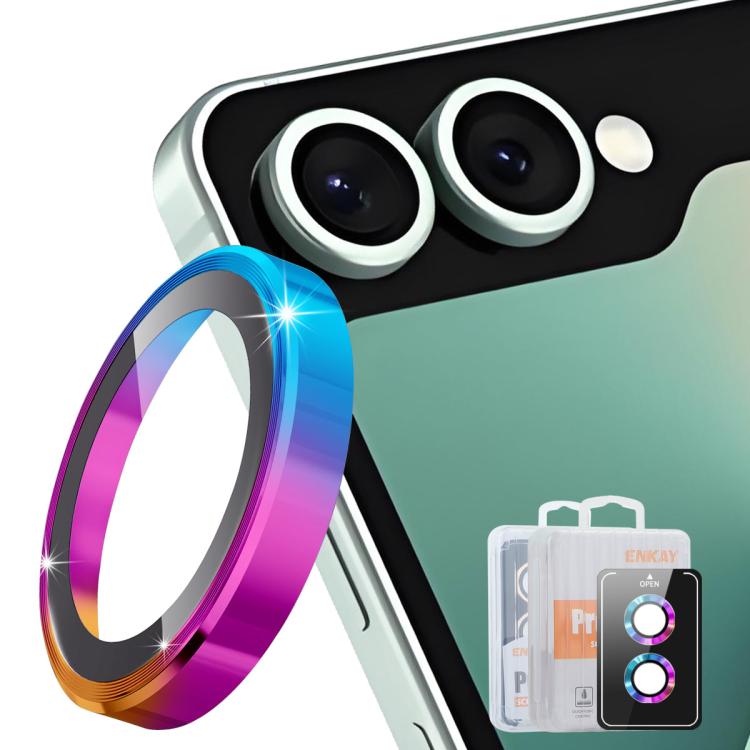 ENKAY Hat-Prince 9H Rear Camera Lens Aluminium Alloy Tempered Glass Film, For Galaxy S26 FE, For Galaxy Z Fold8 Ultra 5G, For Galaxy Z Flip8 5G, For Galaxy A27 5G, For Galaxy S25 FE 5G, For Galaxy Z Fold7, For Galaxy Z Flip7, For Galaxy A37 / A57