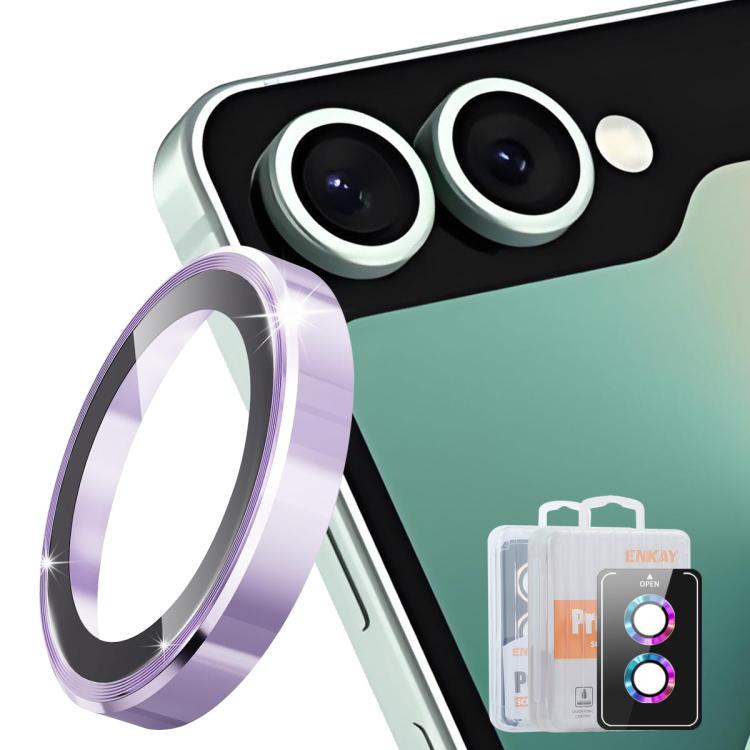 ENKAY Hat-Prince 9H Rear Camera Lens Aluminium Alloy Tempered Glass Film, For Galaxy S26 FE, For Galaxy Z Fold8 Ultra 5G, For Galaxy Z Flip8 5G, For Galaxy A27 5G, For Galaxy S25 FE 5G, For Galaxy Z Fold7, For Galaxy Z Flip7, For Galaxy A37 / A57
