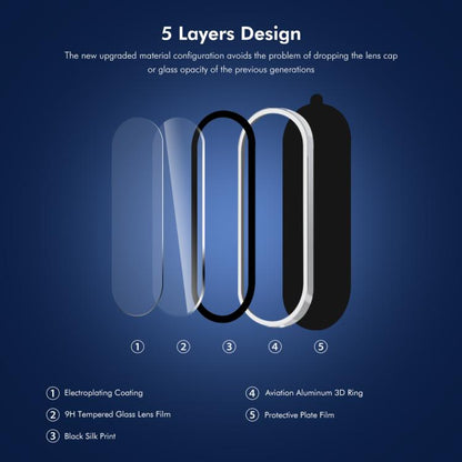 ENKAY Hat-Prince 9H Rear Camera Lens Aluminium Alloy Tempered Glass Film, For Galaxy S26 FE, For Galaxy Z Fold8 Ultra 5G, For Galaxy Z Flip8 5G, For Galaxy A27 5G, For Galaxy S25 FE 5G, For Galaxy Z Fold7, For Galaxy Z Flip7, For Galaxy A37 / A57