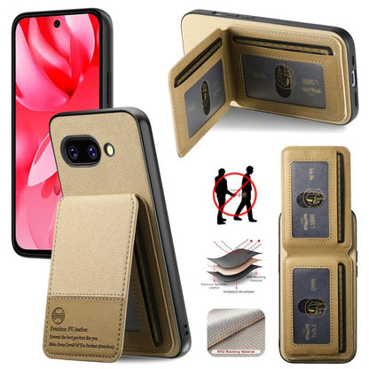 Twill Fabric Leather Vertical Flip RFID Card Bag Phone Case, For Google Pixel 11 Pro XL, For Google Pixel 11, For Google Pixel 11 Pro, For Google Pixel 10a, For Google Pixel 10 Pro XL, For Google Pixel 9a, For Google Pixel 9 Pro XL                     ...