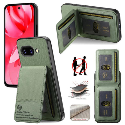 Twill Fabric Leather Vertical Flip RFID Card Bag Phone Case, For Google Pixel 11 Pro XL, For Google Pixel 11, For Google Pixel 11 Pro, For Google Pixel 10a, For Google Pixel 10 Pro XL, For Google Pixel 9a, For Google Pixel 9 Pro XL                     ...