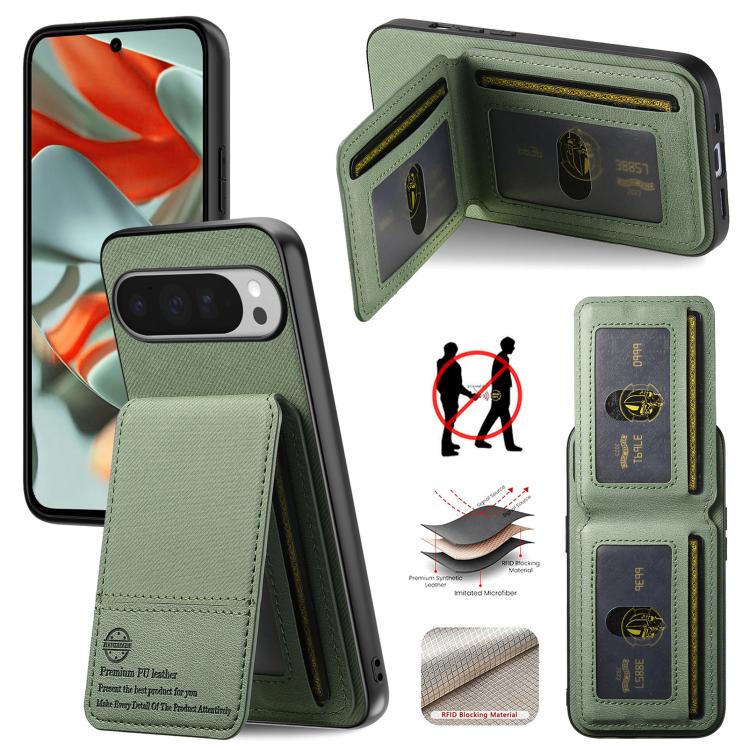Twill Fabric Leather Vertical Flip RFID Card Bag Phone Case, For Google Pixel 11 Pro XL, For Google Pixel 11, For Google Pixel 11 Pro, For Google Pixel 10a, For Google Pixel 10 Pro XL, For Google Pixel 9a, For Google Pixel 9 Pro XL                     ...