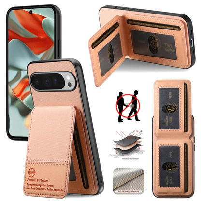 Twill Fabric Leather Vertical Flip RFID Card Bag Phone Case, For Google Pixel 11 Pro XL, For Google Pixel 11, For Google Pixel 11 Pro, For Google Pixel 10a, For Google Pixel 10 Pro XL, For Google Pixel 9a, For Google Pixel 9 Pro XL                     ...