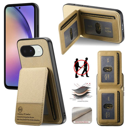 Twill Fabric Leather Vertical Flip RFID Card Bag Phone Case, For Google Pixel 11 Pro XL, For Google Pixel 11, For Google Pixel 11 Pro, For Google Pixel 10a, For Google Pixel 10 Pro XL, For Google Pixel 9a, For Google Pixel 9 Pro XL                     ...