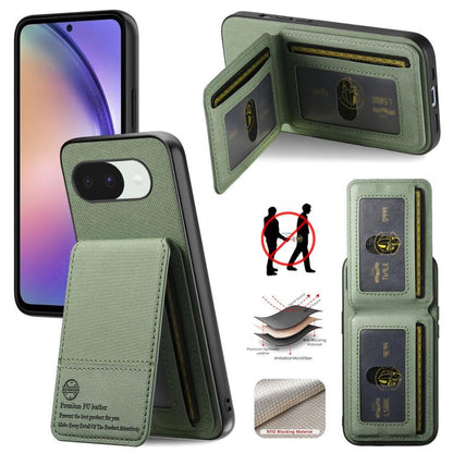 Twill Fabric Leather Vertical Flip RFID Card Bag Phone Case, For Google Pixel 11 Pro XL, For Google Pixel 11, For Google Pixel 11 Pro, For Google Pixel 10a, For Google Pixel 10 Pro XL, For Google Pixel 9a, For Google Pixel 9 Pro XL                     ...