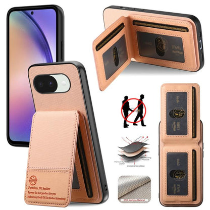 Twill Fabric Leather Vertical Flip RFID Card Bag Phone Case, For Google Pixel 11 Pro XL, For Google Pixel 11, For Google Pixel 11 Pro, For Google Pixel 10a, For Google Pixel 10 Pro XL, For Google Pixel 9a, For Google Pixel 9 Pro XL                     ...