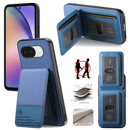 Twill Fabric Leather Vertical Flip RFID Card Bag Phone Case, For Google Pixel 11 Pro XL, For Google Pixel 11, For Google Pixel 11 Pro, For Google Pixel 10a, For Google Pixel 10 Pro XL, For Google Pixel 9a, For Google Pixel 9 Pro XL                     ...