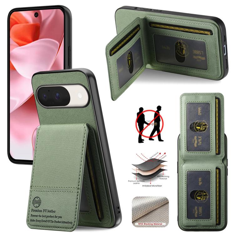 Twill Fabric Leather Vertical Flip RFID Card Bag Phone Case, For Google Pixel 11 Pro XL, For Google Pixel 11, For Google Pixel 11 Pro, For Google Pixel 10a, For Google Pixel 10 Pro XL, For Google Pixel 9a, For Google Pixel 9 Pro XL                     ...