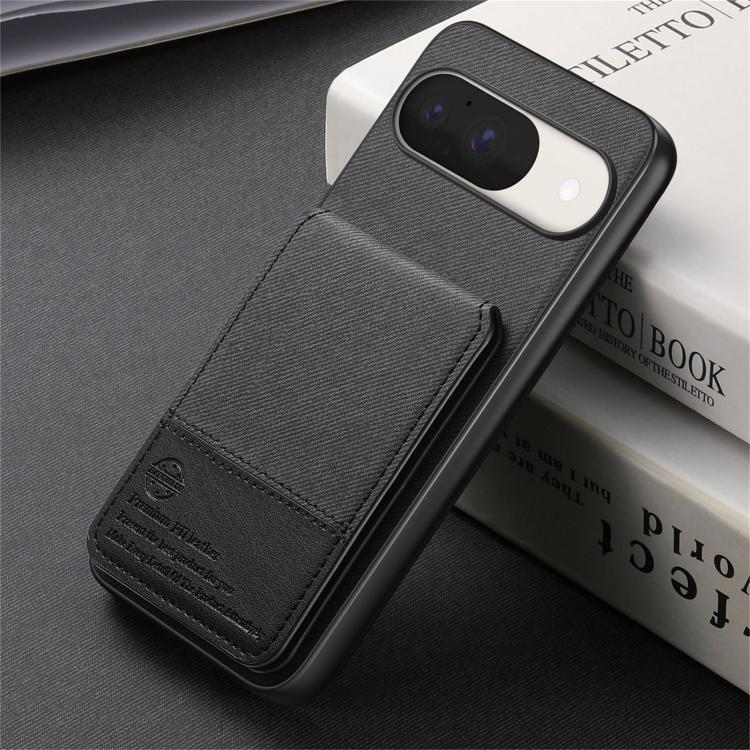 Twill Fabric Leather Vertical Flip RFID Card Bag Phone Case, For Google Pixel 11 Pro XL, For Google Pixel 11, For Google Pixel 11 Pro, For Google Pixel 10a, For Google Pixel 10 Pro XL, For Google Pixel 9a, For Google Pixel 9 Pro XL                     ...