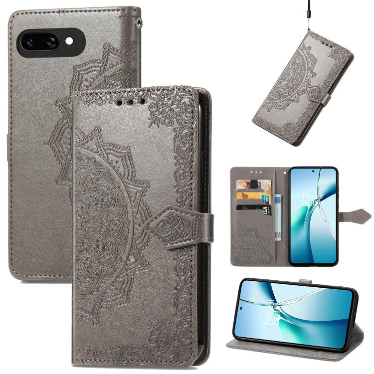 Mandala Flower Embossed Leather Phone Case, For Google Pixel 11 Pro XL, For Google Pixel 10a, For Google Pixel 10 Pro XL, For Google Pixel 9a, For Google Pixel 9 Pro XL, For Google Pixel 11 / 11 Pro, For Google Pixel 10 / 10 Pro                        ...