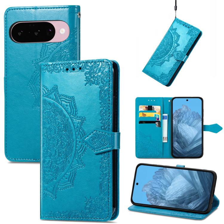 Mandala Flower Embossed Leather Phone Case, For Google Pixel 11 Pro XL, For Google Pixel 10a, For Google Pixel 10 Pro XL, For Google Pixel 9a, For Google Pixel 9 Pro XL, For Google Pixel 11 / 11 Pro, For Google Pixel 10 / 10 Pro                        ...