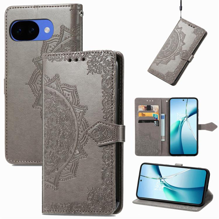 Mandala Flower Embossed Leather Phone Case, For Google Pixel 11 Pro XL, For Google Pixel 10a, For Google Pixel 10 Pro XL, For Google Pixel 9a, For Google Pixel 9 Pro XL, For Google Pixel 11 / 11 Pro, For Google Pixel 10 / 10 Pro                        ...