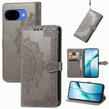 Mandala Flower Embossed Leather Phone Case, For Google Pixel 11 Pro XL, For Google Pixel 10a, For Google Pixel 10 Pro XL, For Google Pixel 9a, For Google Pixel 9 Pro XL, For Google Pixel 11 / 11 Pro, For Google Pixel 10 / 10 Pro                        ...