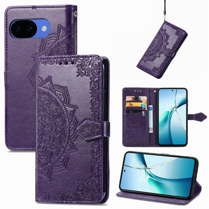 Mandala Flower Embossed Leather Phone Case, For Google Pixel 11 Pro XL, For Google Pixel 10a, For Google Pixel 10 Pro XL, For Google Pixel 9a, For Google Pixel 9 Pro XL, For Google Pixel 11 / 11 Pro, For Google Pixel 10 / 10 Pro                        ...
