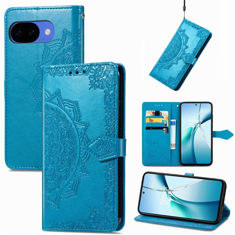 Mandala Flower Embossed Leather Phone Case, For Google Pixel 11 Pro XL, For Google Pixel 10a, For Google Pixel 10 Pro XL, For Google Pixel 9a, For Google Pixel 9 Pro XL, For Google Pixel 11 / 11 Pro, For Google Pixel 10 / 10 Pro                        ...