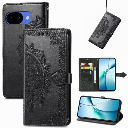 Mandala Flower Embossed Leather Phone Case, For Google Pixel 11 Pro XL, For Google Pixel 10a, For Google Pixel 10 Pro XL, For Google Pixel 9a, For Google Pixel 9 Pro XL, For Google Pixel 11 / 11 Pro, For Google Pixel 10 / 10 Pro                        ...