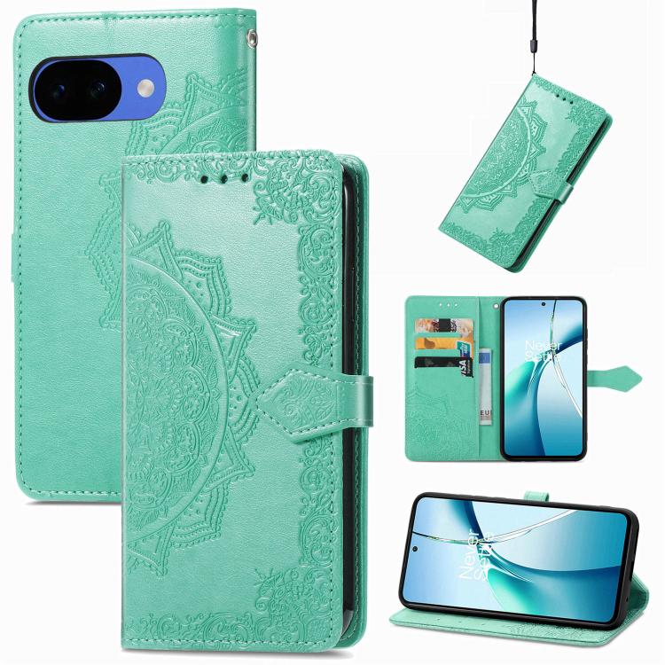 Mandala Flower Embossed Leather Phone Case, For Google Pixel 11 Pro XL, For Google Pixel 10a, For Google Pixel 10 Pro XL, For Google Pixel 9a, For Google Pixel 9 Pro XL, For Google Pixel 11 / 11 Pro, For Google Pixel 10 / 10 Pro                        ...