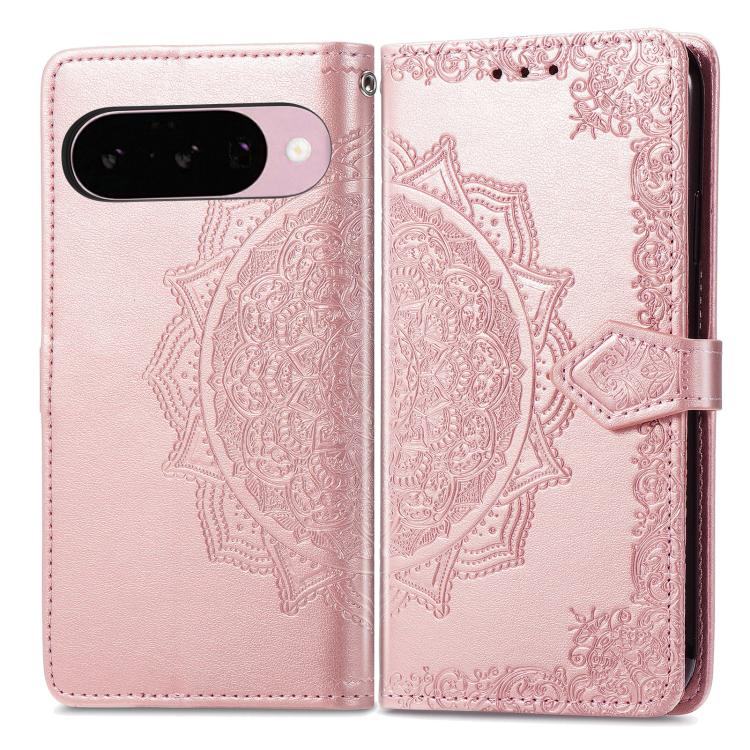 Mandala Flower Embossed Leather Phone Case, For Google Pixel 11 Pro XL, For Google Pixel 10a, For Google Pixel 10 Pro XL, For Google Pixel 9a, For Google Pixel 9 Pro XL, For Google Pixel 11 / 11 Pro, For Google Pixel 10 / 10 Pro                        ...