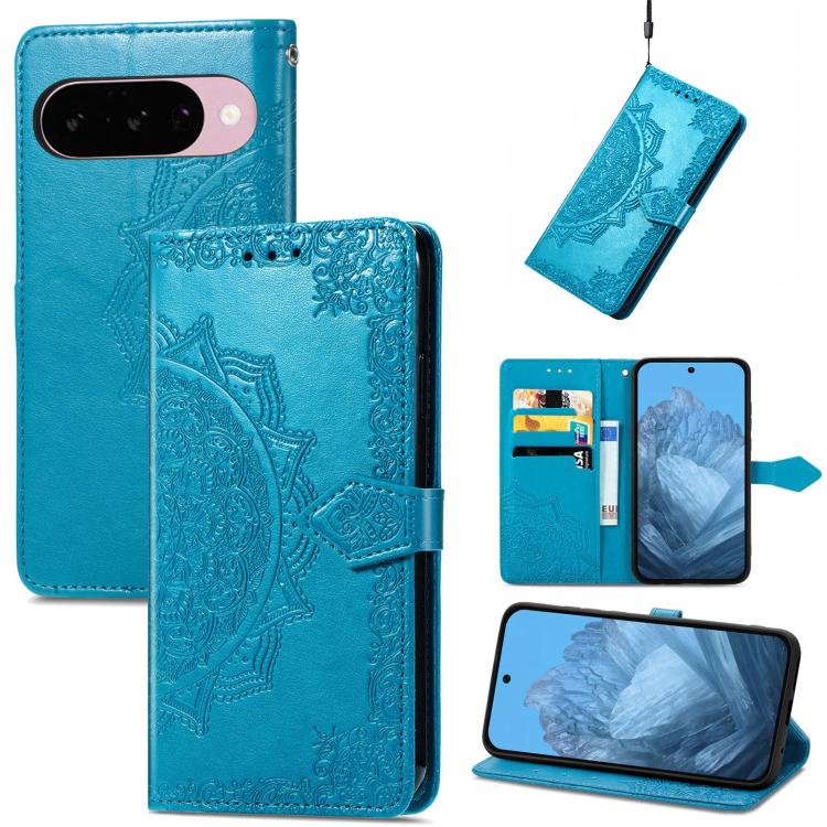 Mandala Flower Embossed Leather Phone Case, For Google Pixel 11 Pro XL, For Google Pixel 10a, For Google Pixel 10 Pro XL, For Google Pixel 9a, For Google Pixel 9 Pro XL, For Google Pixel 11 / 11 Pro, For Google Pixel 10 / 10 Pro                        ...