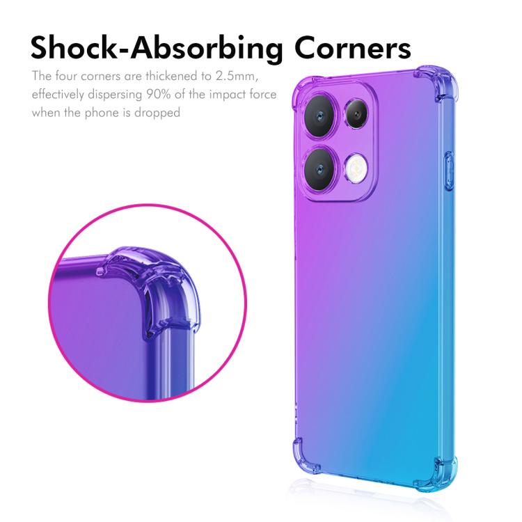 ENKAY Hat-Prince Gradient Airbag TPU Phone Case, For OPPO Reno16 F 5G Global, For OPPO Reno16 5G Global, For OPPO Reno14 F 5G, For OPPO A5 5G Global, For OPPO A6x / A6 4G / 5G, For OPPO Reno 15c / Reno15 Global, For OPPO A5 Pro 4G / 5G