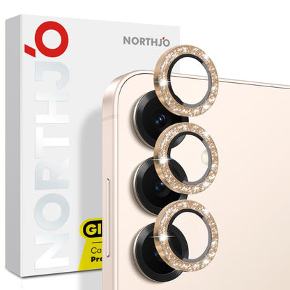 NORTHJO 1 Set Camera Lens Protector Glitter Metal Ring Film, For Galaxy S25+ 5G, For Galaxy S25 Ultra 5G
