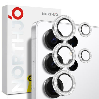 NORTHJO 1 Set Camera Lens Protector Glitter Metal Ring Film, For Galaxy S25+ 5G, For Galaxy S25 Ultra 5G