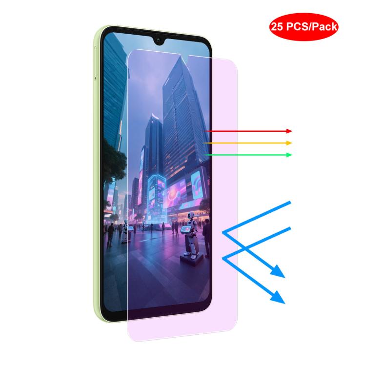 JUNSUNMAY 25 PCS/Pack Anti-Blue Light Clear Tempered Glass Film, For Redmi Note 17 Pro Global 163.5mm, For Xiaomi Poco F9 Ultra 5G, For Xiaomi Poco F9 Pro 5G, For Redmi A7 4G 171.8mm, For Redmi A7 Pro 5G 171mm, For Redmi Note 15 Pro 5G Global 163.6mm  ...