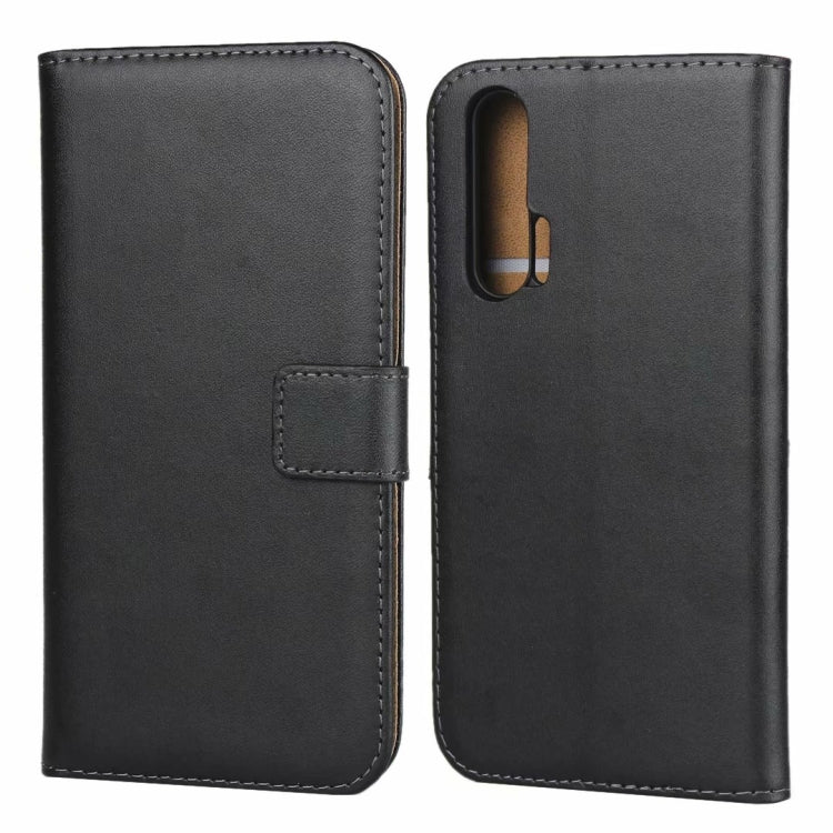 Black leather horizontal flip holster case with folio cover and wrist-strap cutout