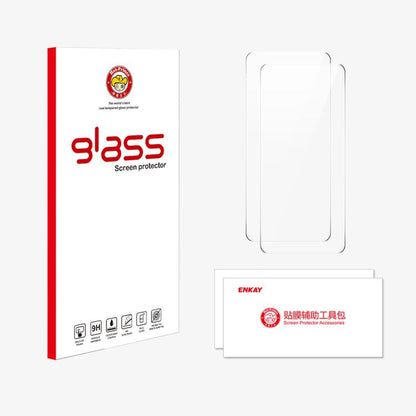 2pcs ENKAY 9H Big Arc Edge High Aluminum-silicon Tempered Glass Film, For Infinix Smart 20, For Infinix Note 60 Pro, For Infinix Note 60, For Infinix Hot 60 Pro, For Infinix GT 30 Pro, For Infinix Smart 10 / 10 Plus