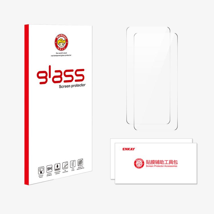 2pcs ENKAY 9H Big Arc Edge High Aluminum-silicon Tempered Glass Film, For OnePlus Nord CE6 Lite, For OnePlus Nord CE6, For OnePlus Ace 5 Ultra, For OnePlus Ace 5 Racing, For OnePlus Nord CE5