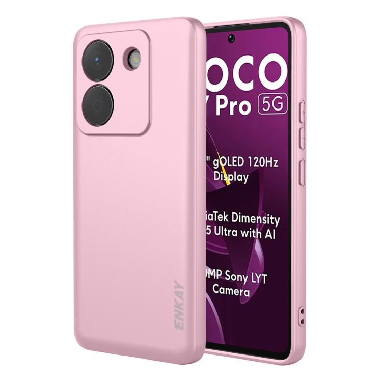 ENKAY Liquid Silicone Soft Shockproof Phone Case, For Redmi 15C 5G / 4G EU 173mm, For Redmi A5 NFC 173mm, For Redmi A5 4G 171mm, For Redmi Note 14 4G 164mm Global, For Redmi Note 14 Pro 5G Global, For Redmi Note 14 5G India / Global, For Xiaomi 15 Ultr...