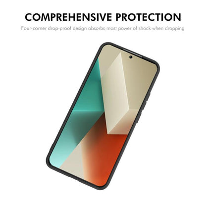 Black phone case with corner protection and raised lip for the screen