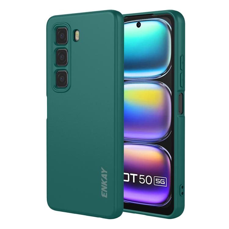 ENKAY Liquid Silicone Soft Shockproof Phone Case, For Infinix Hot 60 Pro+, For Infinix Hot 60 Pro, For Infinix GT 30 Pro, For Infinix Note 50 Pro+ 5G, For Infinix Hot 50 Pro 4G, For Infinix Hot 50 Pro+ 4G, For Infinix Hot 50 4G, For Infinix Hot 50 5G  ...