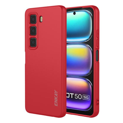ENKAY Liquid Silicone Soft Shockproof Phone Case, For Infinix Hot 60 Pro+, For Infinix Hot 60 Pro, For Infinix GT 30 Pro, For Infinix Note 50 Pro+ 5G, For Infinix Hot 50 Pro 4G, For Infinix Hot 50 Pro+ 4G, For Infinix Hot 50 4G, For Infinix Hot 50 5G  ...