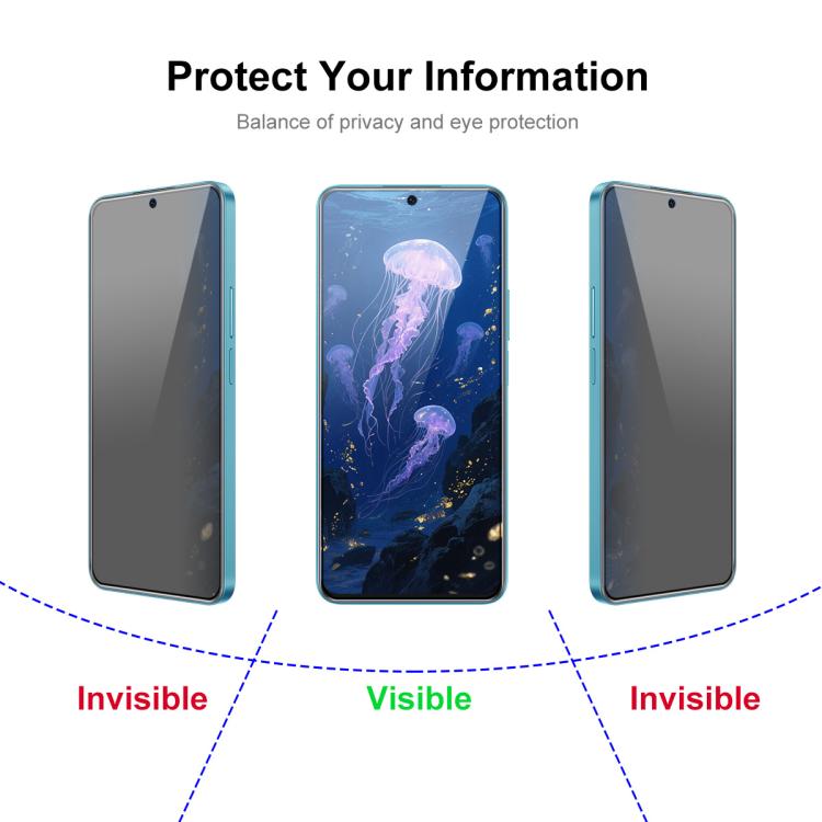JUNSUNMAY 25 PCS/Pack Silk Print Full Coverage Privacy Tempered Glass Film, For Redmi Note 17 Pro Global 163.5mm, For Xiaomi Poco F9 Ultra 5G, For Xiaomi Poco F9 Pro 5G, For Redmi A7 4G 171.8mm, For Redmi A7 Pro 4G 171mm                                ...