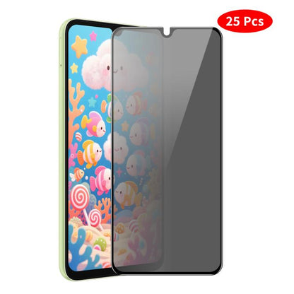 JUNSUNMAY 25 PCS/Pack Silk Print Full Coverage Privacy Tempered Glass Film, For Redmi Note 17 Pro Global 163.5mm, For Xiaomi Poco F9 Ultra 5G, For Xiaomi Poco F9 Pro 5G, For Redmi A7 4G 171.8mm, For Redmi A7 Pro 4G 171mm                                ...