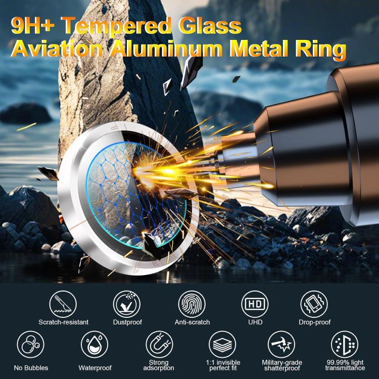 Kalebol No Flicker Ultra-Thin Individual Camera Lens Tempered Glass Film, For OPPO Reno 15C, For OPPO Reno14 Pro Global, For OPPO Reno14 Global, For OPPO Reno13 Pro Global, For OPPO Reno13 Global