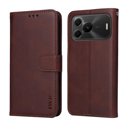 ENKAY Card Wallet Calf Texture Leather Phone Case with Screen Film, For Huawei nova 16 SE, For Huawei nova 16, For Huawei nova 14, For Huawei nova 15 Pro / 15 Ultra
