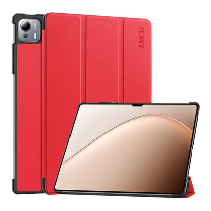ENKAY Tri-fold Custer Texture Leather Smart Tablet Case, For Xiaomi Redmi K Pad 2 8.8 2026, For Xiaomi Pad 7S Pro 12.5, For Xiaomi Pad 7 Ultra 14