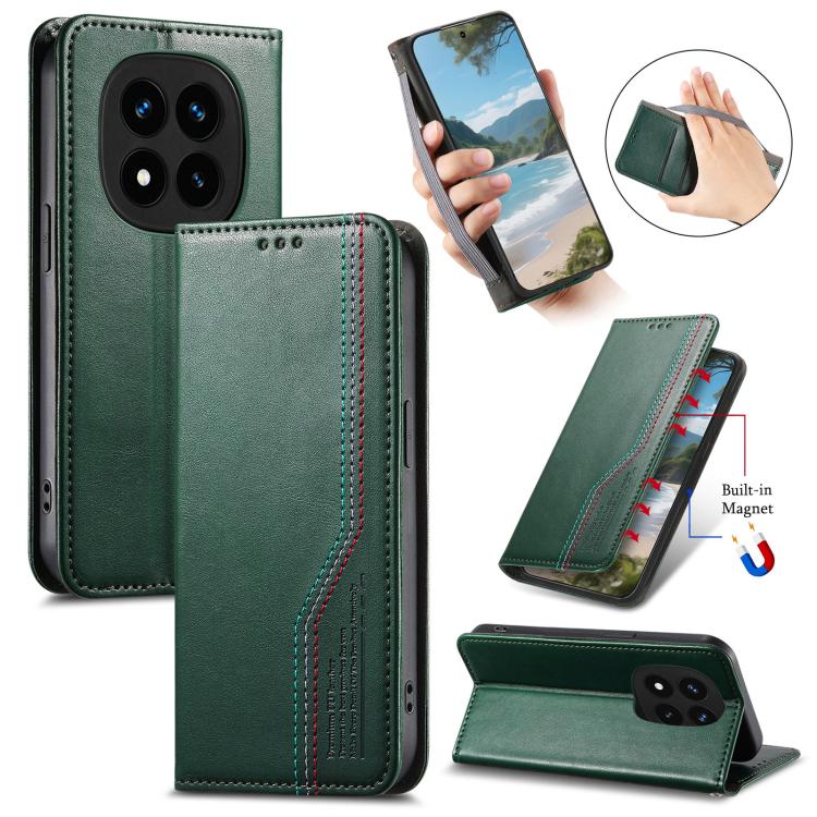 Elastic Wristband Magnetic Suction Leather Phone Case, For Xiaomi Poco X8 Pro Max 5G, For Xiaomi Poco X8 Pro 5G, For Redmi Turbo 5 Max 5G, For Redmi Turbo 5 5G, For Xiaomi 17 Pro Max, For Xiaomi 17 Pro, For Xiaomi 17, For Xiaomi Poco M7 4G 169mm       ...