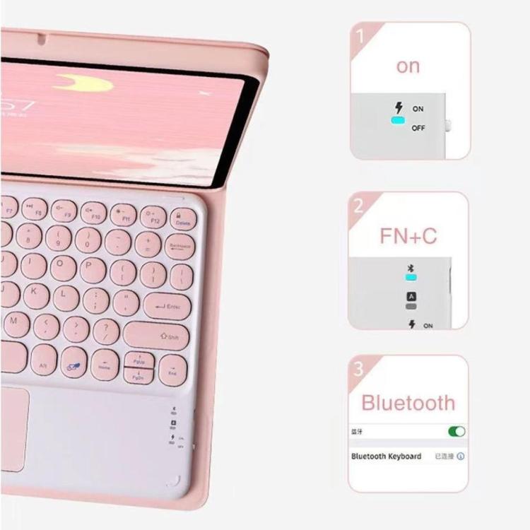 Round Touch Keyboard Case for Tablet, For Lenovo xiaoxin pad GT 11.1 2025, For Lenovo xiaoxin pad GT 11.1 202511.1