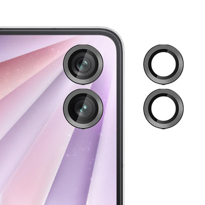 Tempered glass camera lens film set with black ring accents