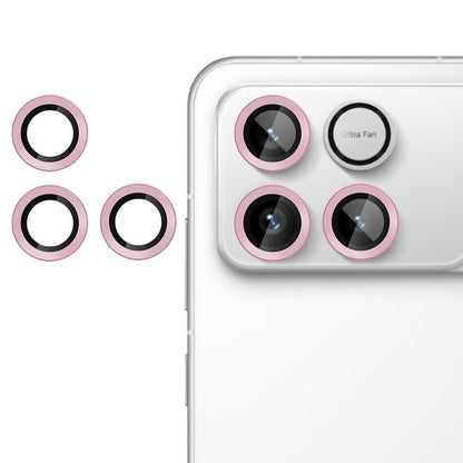 Tempered glass camera lens film with pink rings for two lenses.
