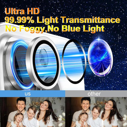 Ultra-thin camera lens tempered glass protector film with precise ring cutout, clear