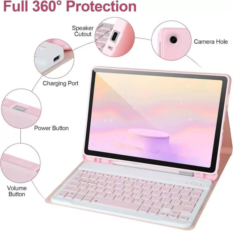 Bluetooth Keyboard Tablet Case, For Samsung Tab S10 FE+ 13.1